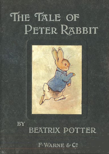 Capa de The Tale of Peter Rabbit, de Beatrix Potter