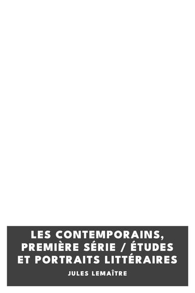 Copertina di Les contemporains, première série / Études et portraits littéraires, di Jules Lemaître