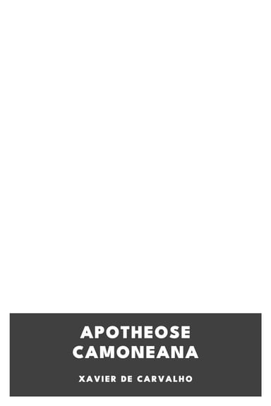 Portada de Apotheose Camoneana, de Xavier de Carvalho