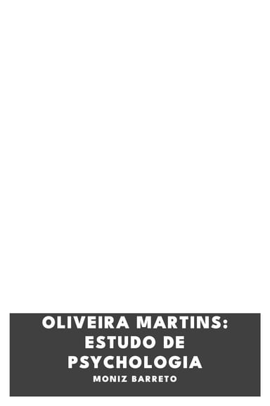 Portada de Oliveira Martins: Estudo de Psychologia, de Moniz Barreto