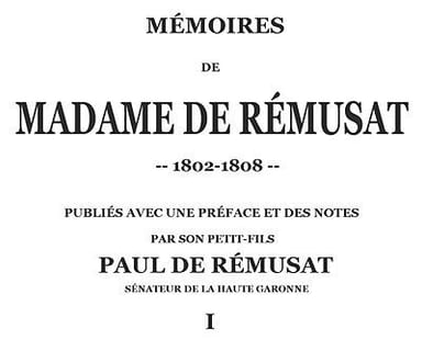 Copertina di Mémoires de madame de Rémusat (1/3) / publiées par son petit-fils, Paul de Rémusat, di Madame de Rémusat