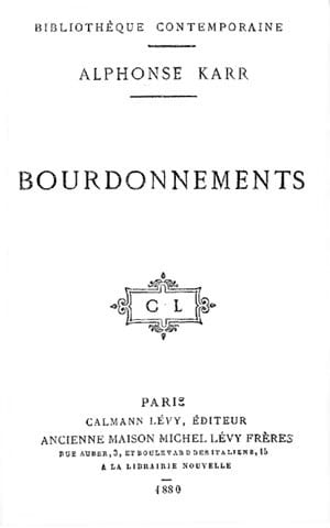 Couverture de Bourdonnements par Alphonse Karr
