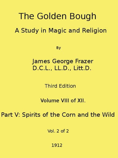 Copertina di The Golden Bough: A Study in Magic and Religion (Third Edition, Vol. 08 of 12), di James George Frazer