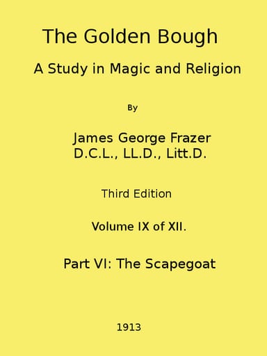 Copertina di The Golden Bough: A Study in Magic and Religion (Third Edition, Vol. 09 of 12), di James George Frazer