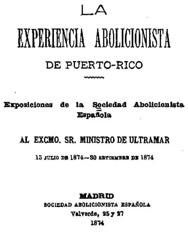 Copertina di La Experiencia Abolicionista de Puerto Rico, di Sociedad Abolicionista Española