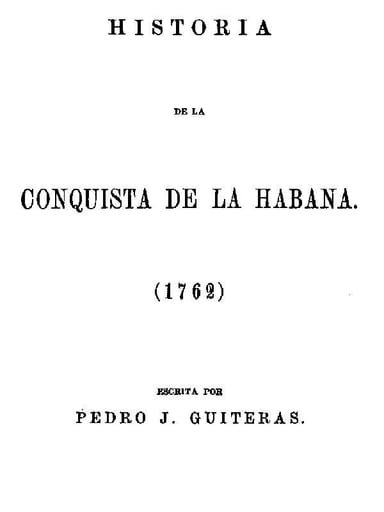 《Historia de la Conquista de la Habana (1762)》封面,Pedro José Guiteras 著