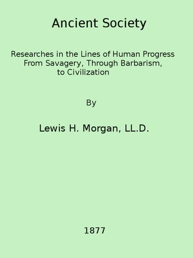 Cover of Ancient society by Lewis Henry Morgan