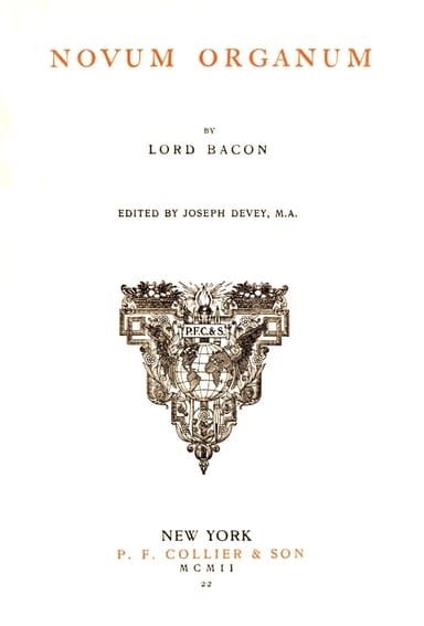 Cover of Novum organum by Francis Bacon