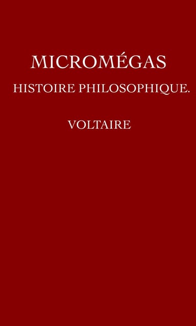 Copertina di Micromégas, di Voltaire