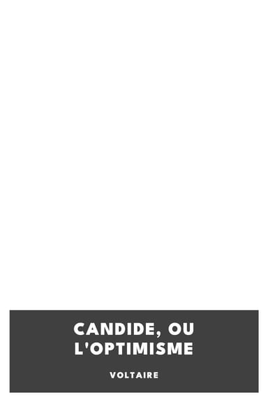 Cover of Candide, ou l'optimisme by Voltaire