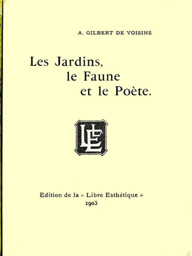 Copertina di Les jardins, le faune et le poète, di Auguste Gilbert de Voisins