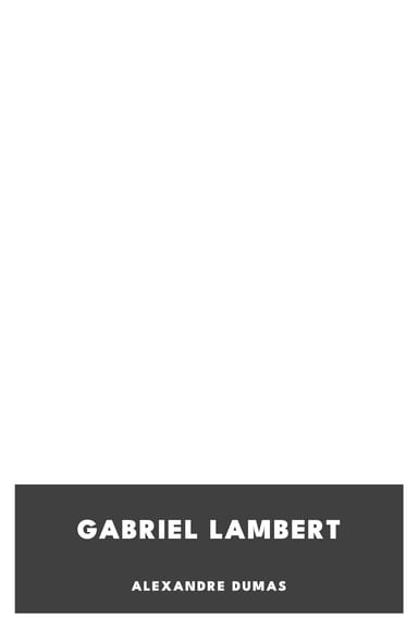 Copertina di Gabriel Lambert, di Alexandre Dumas