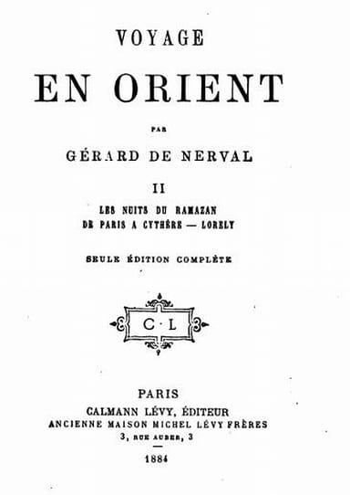 Couverture de Voyage en Orient, Volume 2: Les nuits du Ramazan; De Paris à Cythère; Lorely par Gérard de Nerval