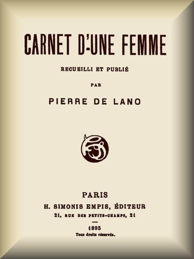Copertina di Carnet d'une femme, di Pierre de Lano