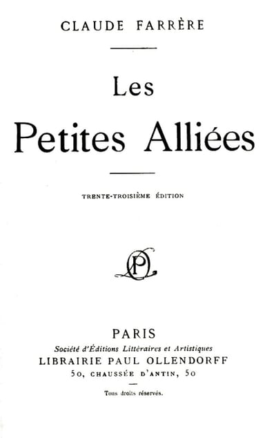 Copertina di Les petites alliées, di Claude Farrère