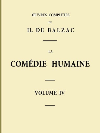Copertina di La Comédie humaine - Volume 04, di Honoré de Balzac
