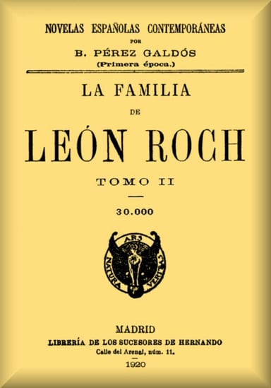 Portada de La familia de León Roch, Tomo 2, de Benito Pérez Galdós
