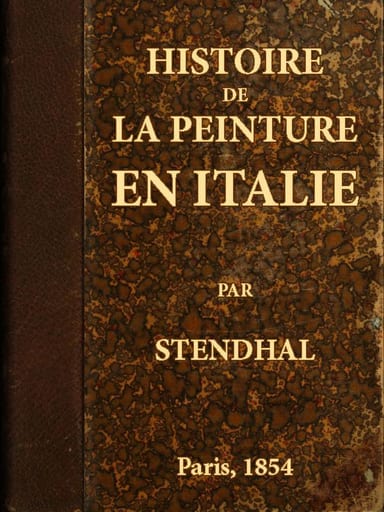 Copertina di Histoire de la peinture en Italie, di Stendhal