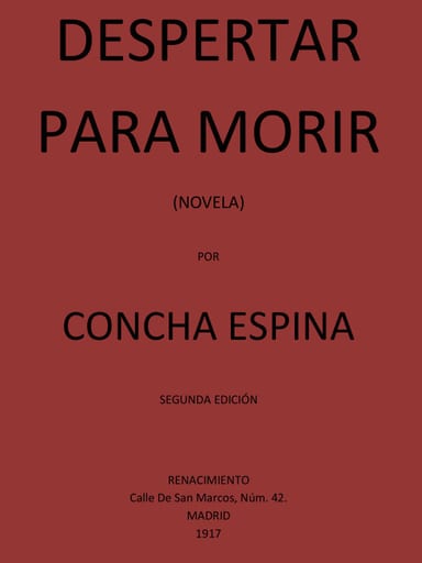 Cover of Despertar Para Morir (Novela) by Concha Espina