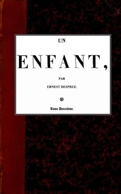Portada de Un enfant, t. 2/3, de Ernest Desprez