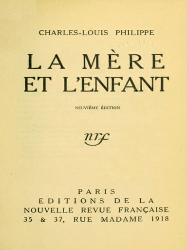 Copertina di La mère et l'enfant, di Charles-Louis Philippe