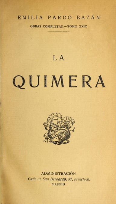 Couverture de La Quimera par condesa de Emilia Pardo Bazán