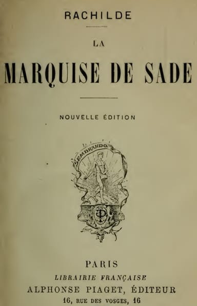 Capa de La Marquise de Sade, de Rachilde
