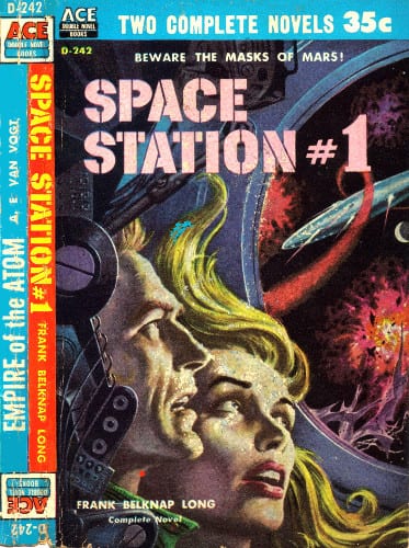 Portada de Space Station 1, de Frank Belknap Long