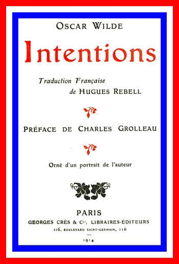 Copertina di Intentions, di Oscar Wilde