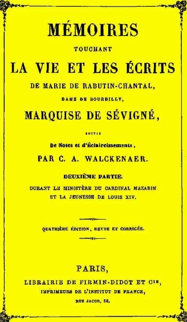 Copertina di Mémoires touchant la vie et les écrits de Marie de Rabutin-Chantal, (2/6), di C. A. Walckenaer