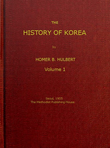 Copertina di The History of Korea (vol. 1 of 2), di Homer B. Hulbert