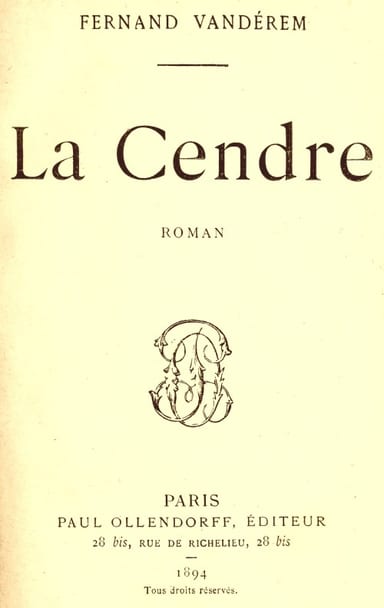 Copertina di La Cendre: Roman, di Fernand Vandérem