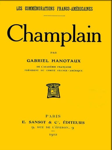 Copertina di Champlain, di Gabriel Hanotaux
