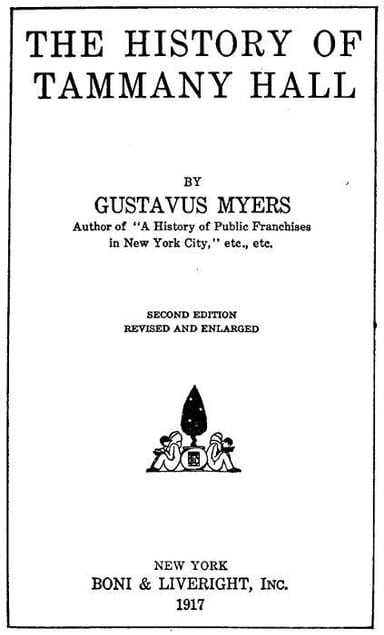 Copertina di The History of Tammany Hall / Second Edition, di Gustavus Myers