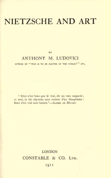 Couverture de Nietzsche and Art par Anthony M. Ludovici