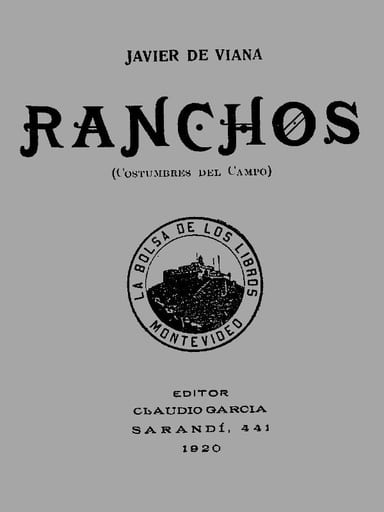 Portada de Ranchos (Costumbres del Campo), de Javier de Viana