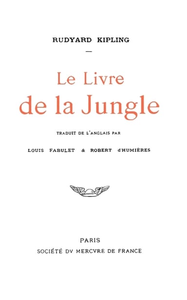 Portada de Le livre de la Jungle, de Rudyard Kipling