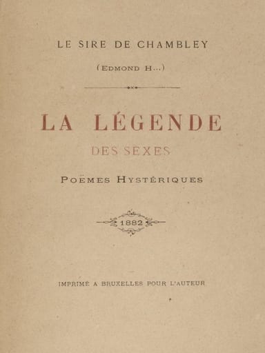 Copertina di La Légende des sexes: Poëmes hystériques, di Edmond Haraucourt