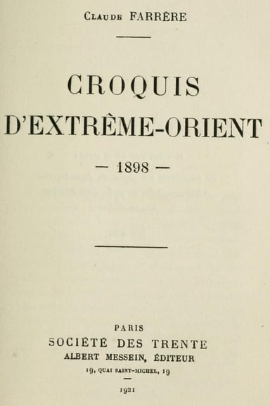 Copertina di Croquis d'Extrême-Orient, 1898, di Claude Farrère