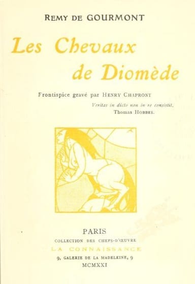 Copertina di Les chevaux de Diomède: Roman, di Remy de Gourmont