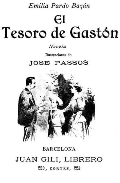 Portada de El Tesoro de Gastón: Novela, de condesa de Emilia Pardo Bazán