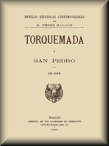 Portada de Torquemada y San Pedro, de Benito Pérez Galdós