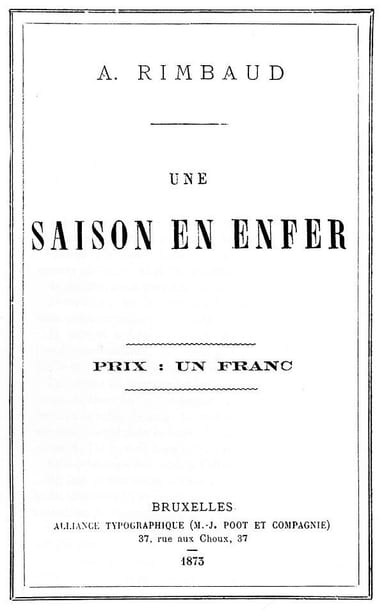 Portada de Une saison en enfer, de Arthur Rimbaud