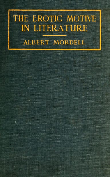 Copertina di The Erotic Motive in Literature, di Albert Mordell