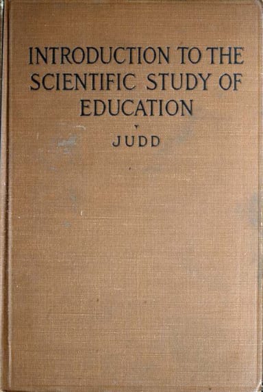 Operculum “Introduction to the scientific study of education”, auctore Charles Hubbard Judd