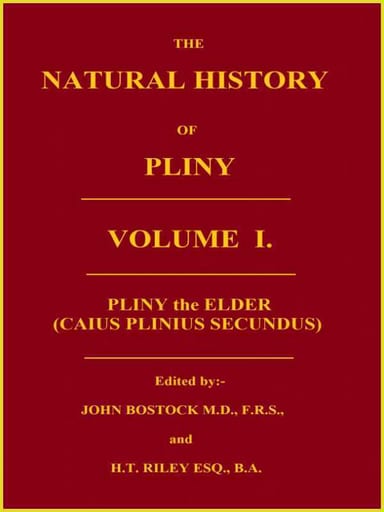 Cover of The Natural History of Pliny, Volume 1 (of 6) by the Elder Pliny