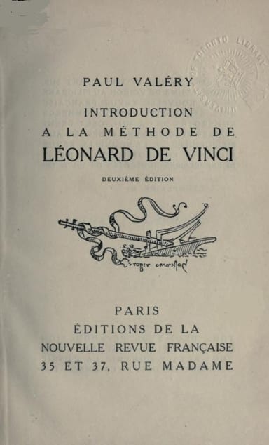 Copertina di Introduction à la méthode de Léonard de Vinci, di Paul Valéry