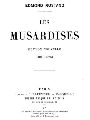 Copertina di Les Musardises, di Edmond Rostand