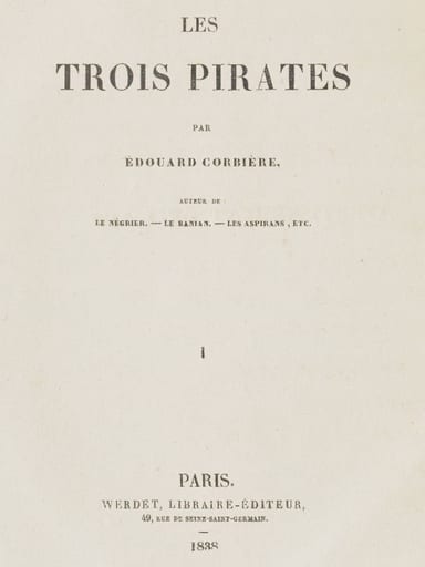 Copertina di Les trois pirates (1/2), di Edouard Corbière