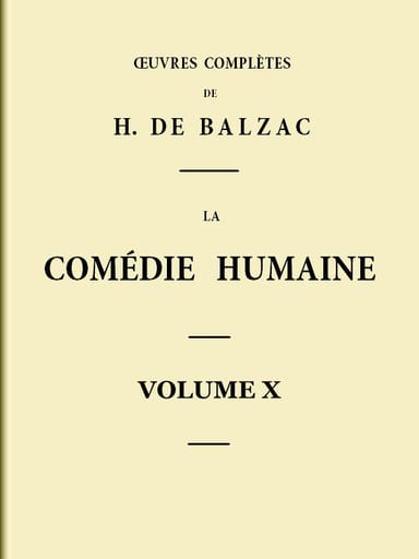 Portada de La Comédie humaine - Volume 10. Scènes de la vie parisienne - Tome 02, de Honoré de Balzac